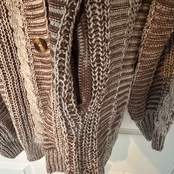 CUPSHE Brown Cable Knit Cardigan - Picture 4 of 5